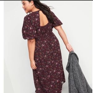 Floral Burgundy Dress